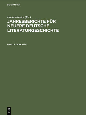 cover image of Jahr 1894